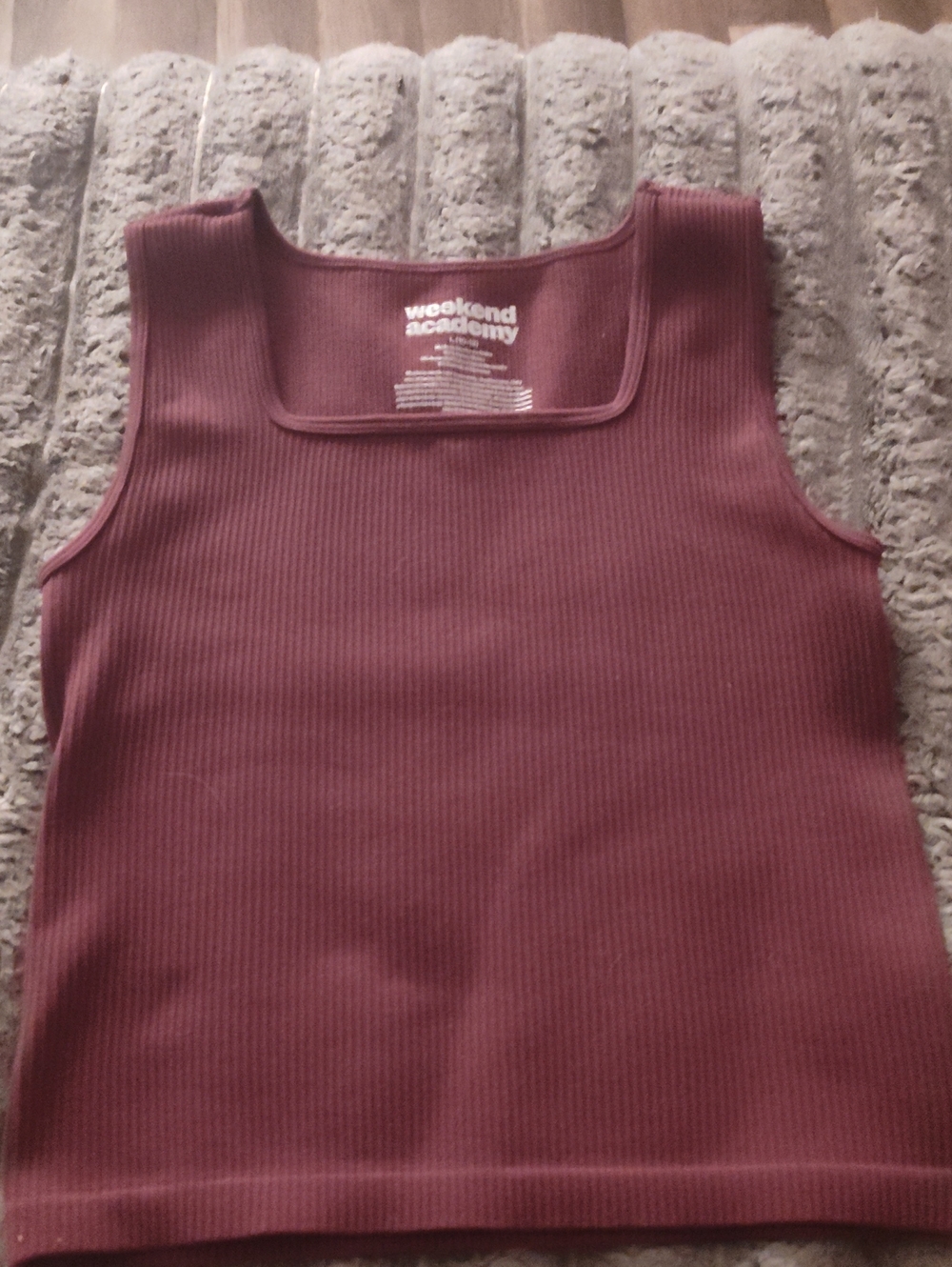 Weekend Academy Women's Ribbed Tank Top in Mauve